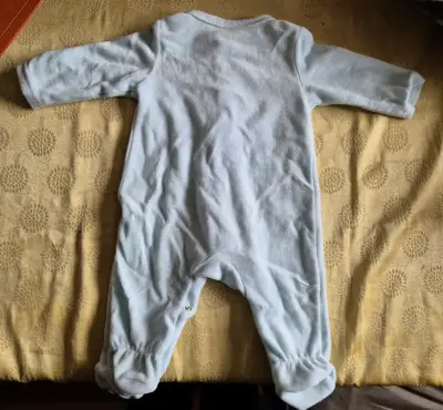 Pijama enterito de bebé azul 0-3 m - miniatura 2