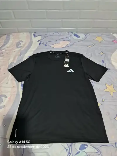 Polera deportiva negra Adidas Climalite - miniatura 1
