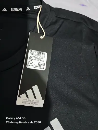 Polera deportiva negra Adidas Climalite - miniatura 2