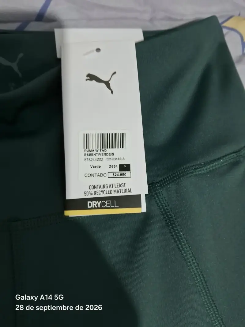 Leggings deportivos verdes Puma Essentials - 3
