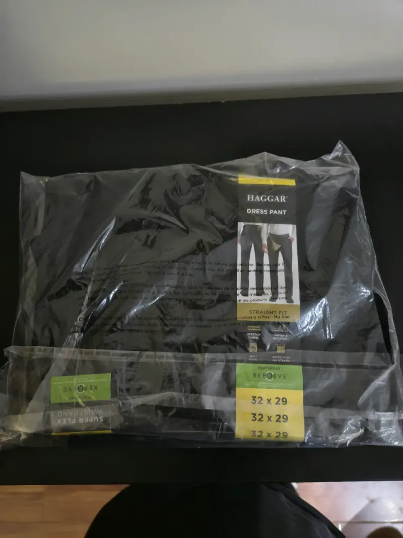 Pantalones de vestir Haggar negros talla 32x29 - 1