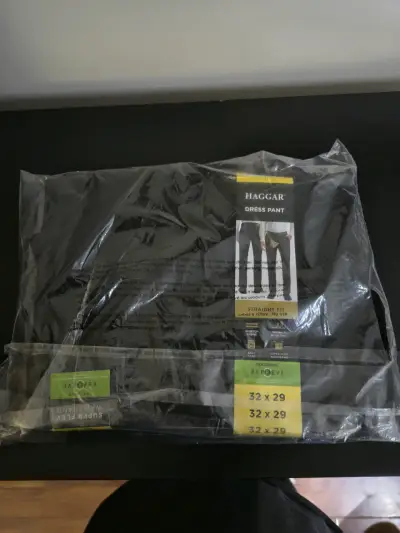 Pantalones de vestir Haggar negros talla 32x29 - miniatura 1