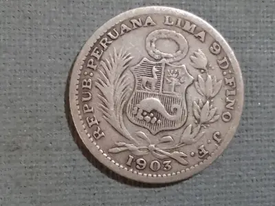 Moneda de Plata Peru 1 dinero 1903 - miniatura 1