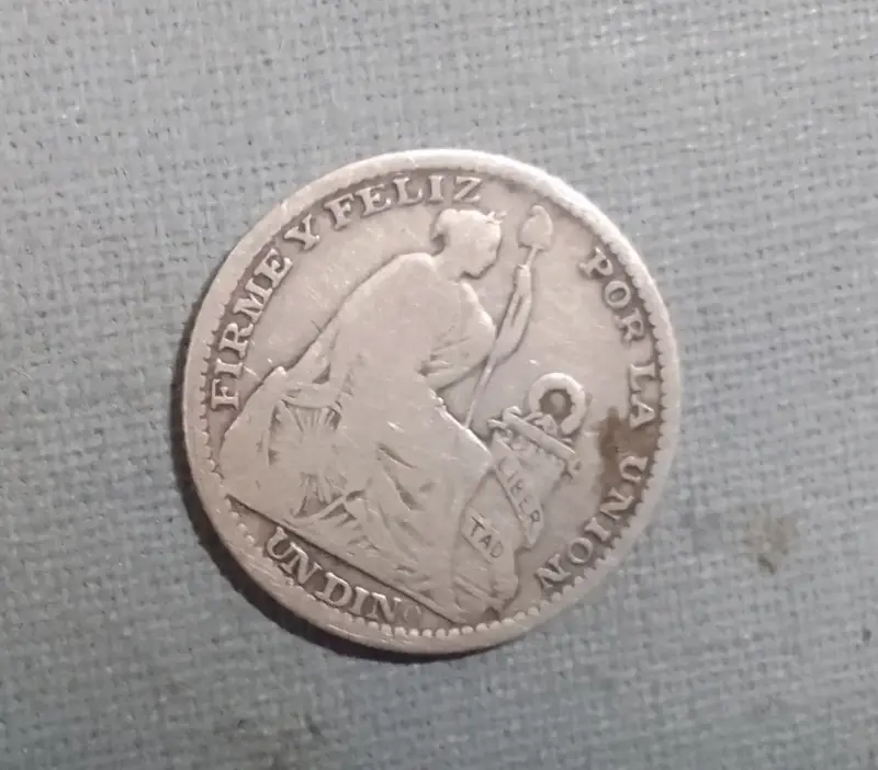 Moneda de Plata Peru 1 dinero 1903 - 2