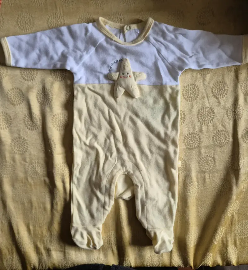 Enterito de bebé amarillo unisex 0-3 m - 1
