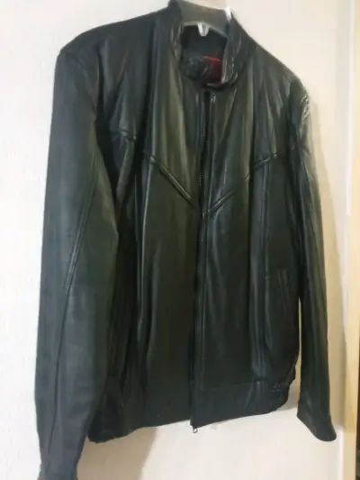 Chaqueta de cuero negra dama - miniatura 1