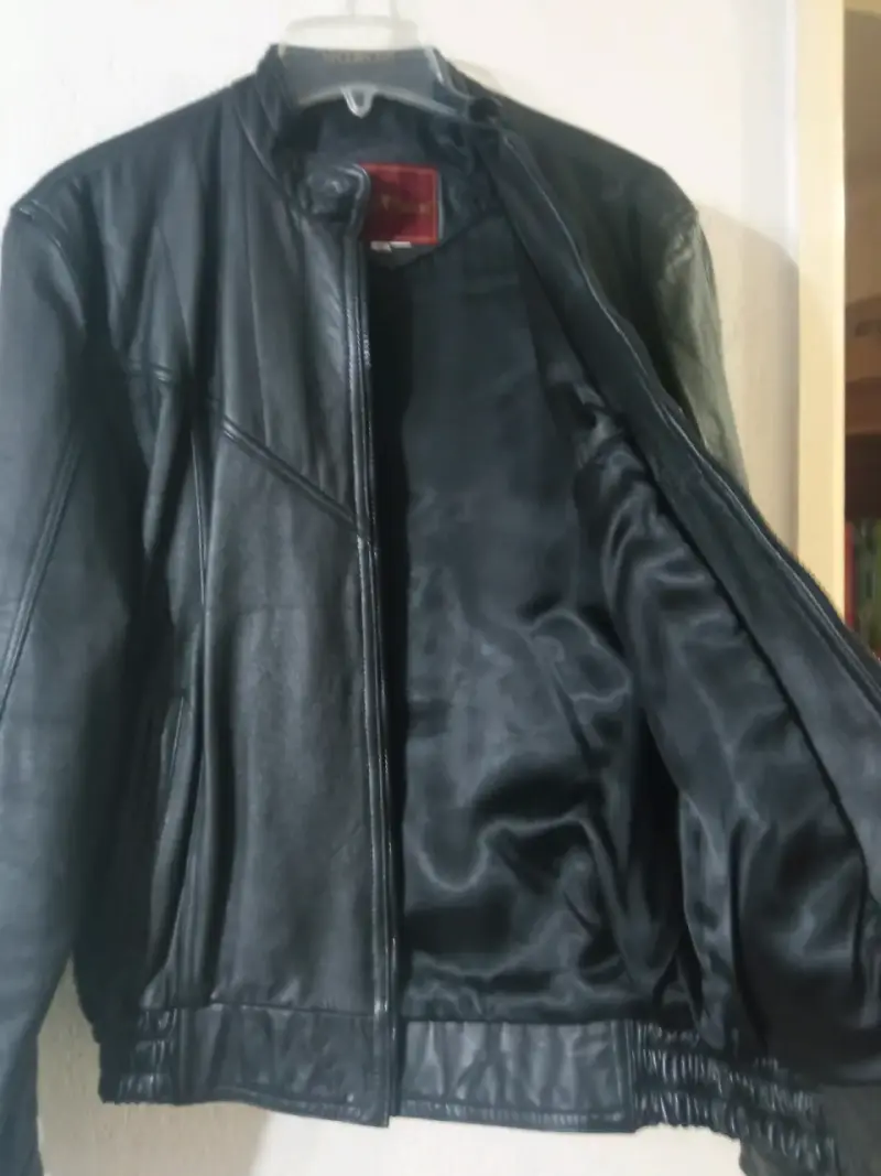 Chaqueta de cuero negra dama - 3