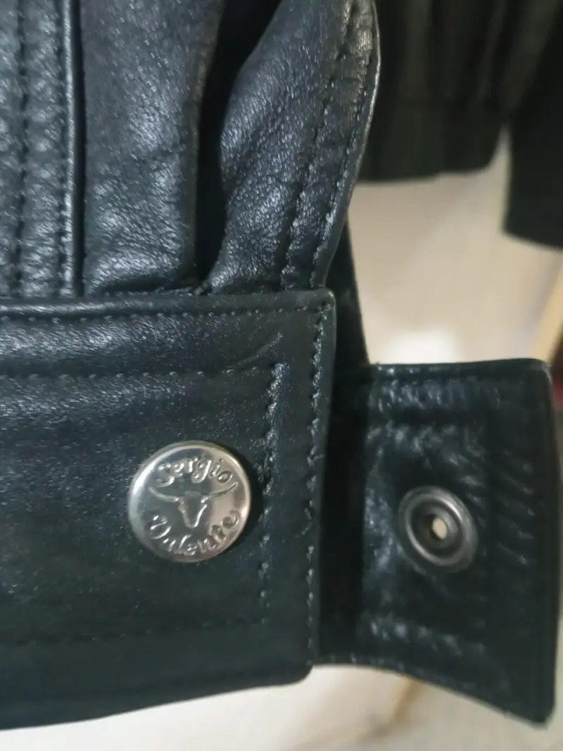 Chaqueta de cuero negra dama - 5