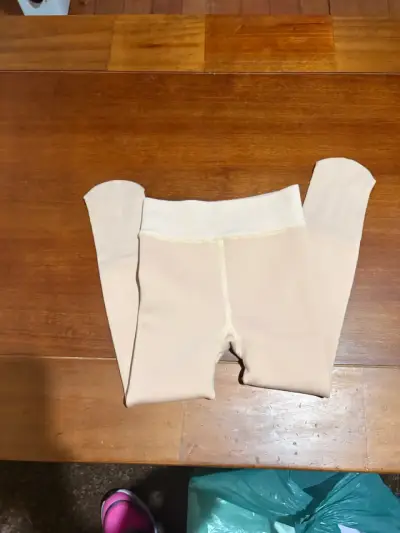 Pantys térmicas color beige para niña - miniatura 1