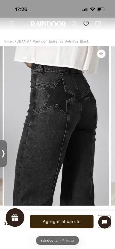 Jeans Raindoor 38 estrellas en bolsillos - miniatura 1