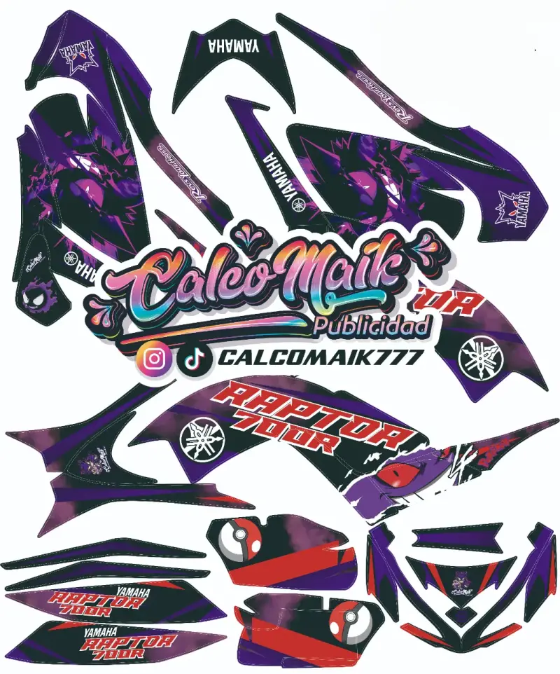 Kit de calcomanías para Yamaha Raptor 700R - 2
