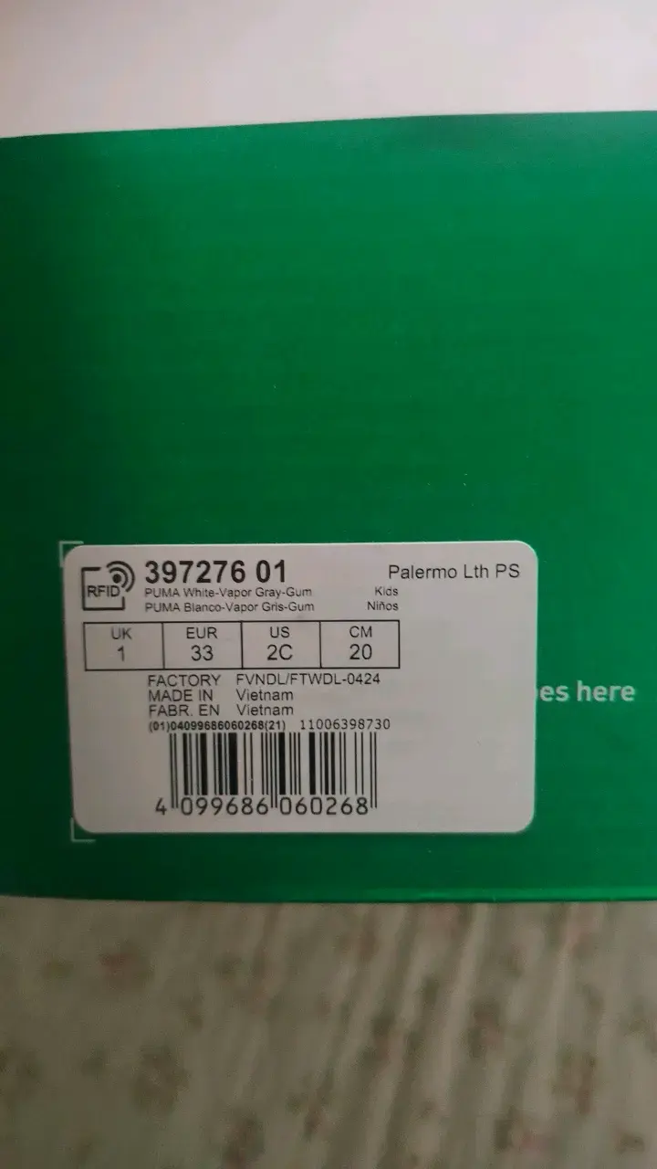Zapatillas Puma Palermo para niños blancas - 2