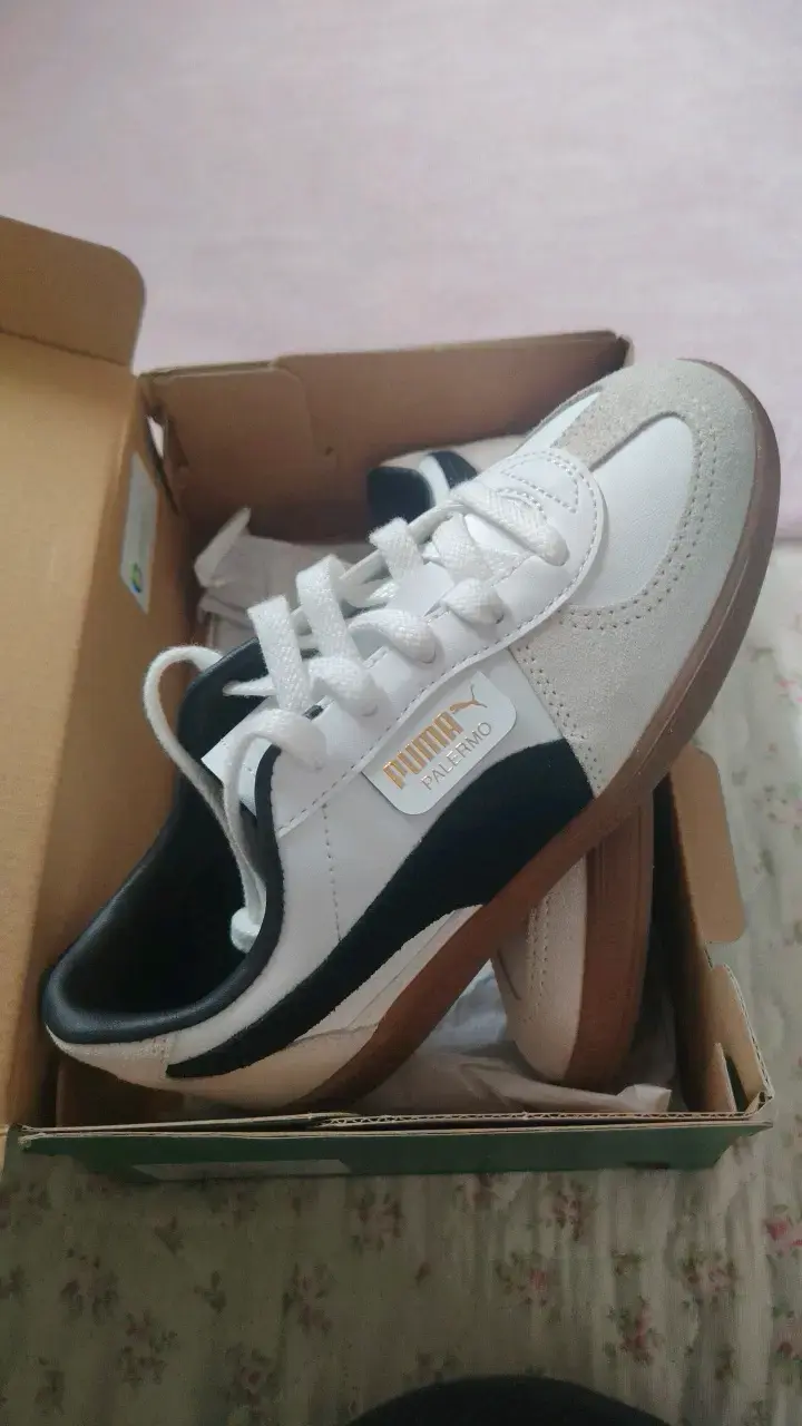 Zapatillas Puma Palermo para niños blancas - 3