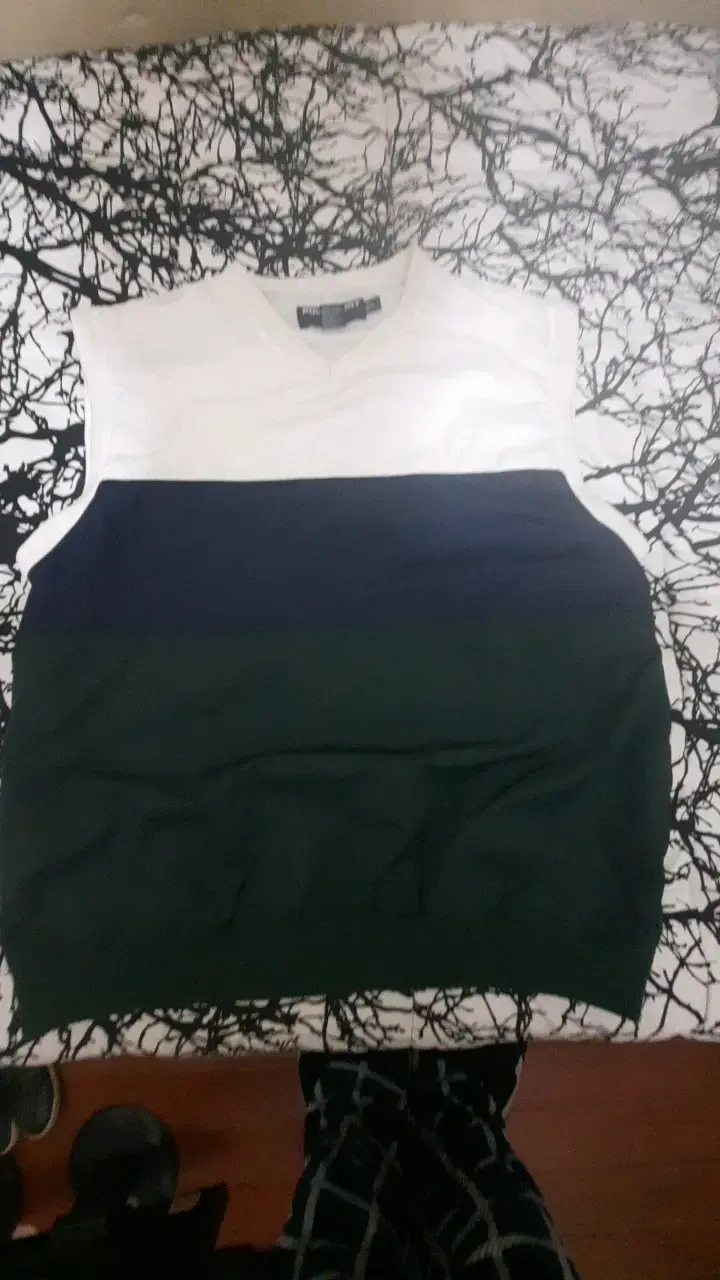 Polera sin mangas a rayas para hombre - 1