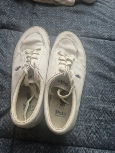 Zapatillas Polo Ralph Lauren blancas usadas - miniatura 1