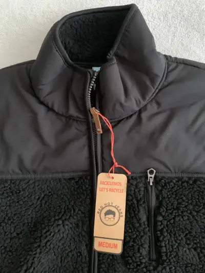 Chaqueta sherpa  con cierre para hombre - miniatura 3