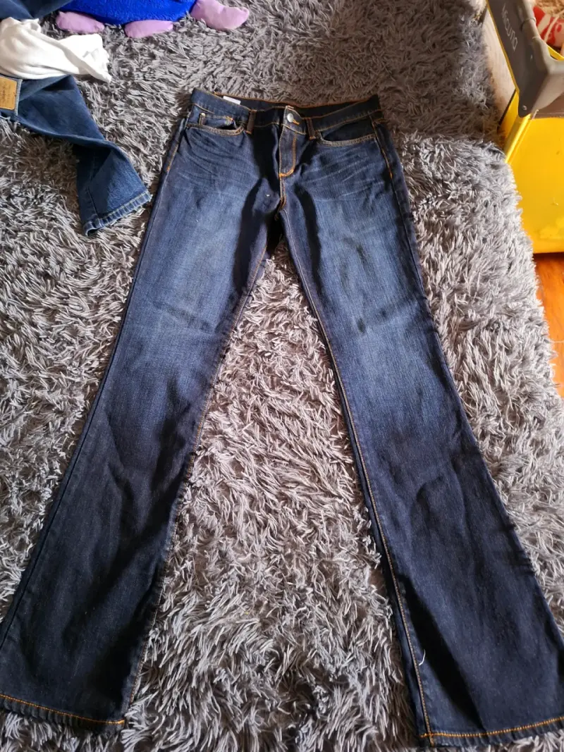 Jeans de mezclilla azul para mujer - 1