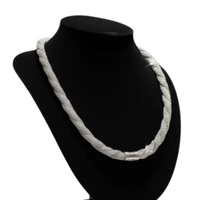 Collar y Pulsera de Malla Tubular Italiana Set - miniatura 2