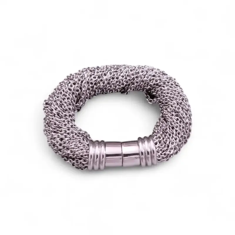 Collar y Pulsera de Malla Tubular Italiana Set - 3