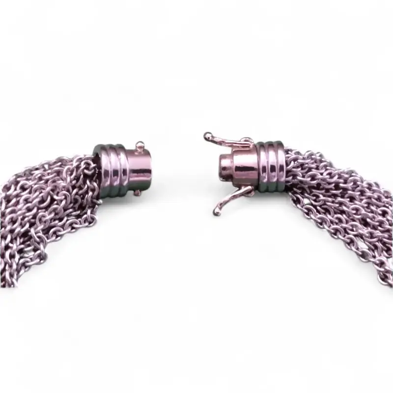 Collar y Pulsera de Malla Tubular Italiana Set - 4