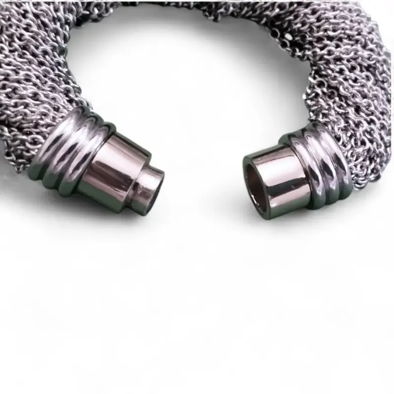 Collar y Pulsera de Malla Tubular Italiana Set - 5