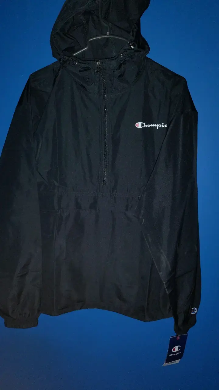 Cortaviento Negro Champion con Capucha - 2
