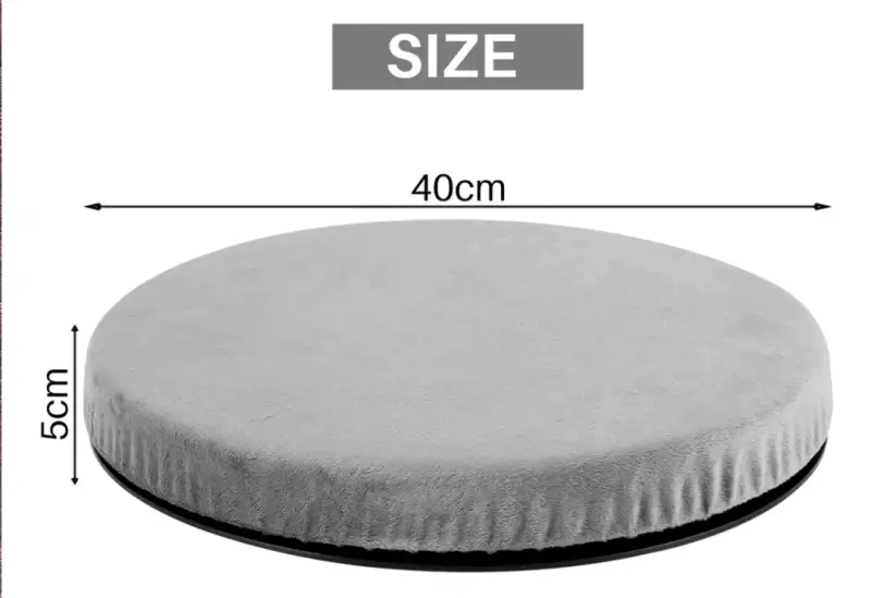 Cojín giratorio antideslizante gris para silla - 1