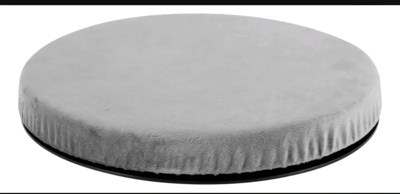 Cojín giratorio antideslizante gris para silla - 3
