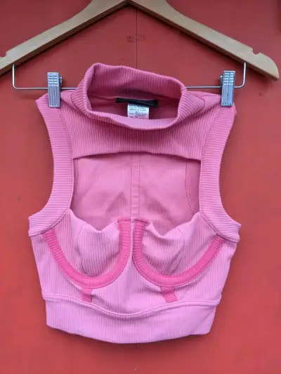 Top deportivo rosa sin mangas Reebok - miniatura 3