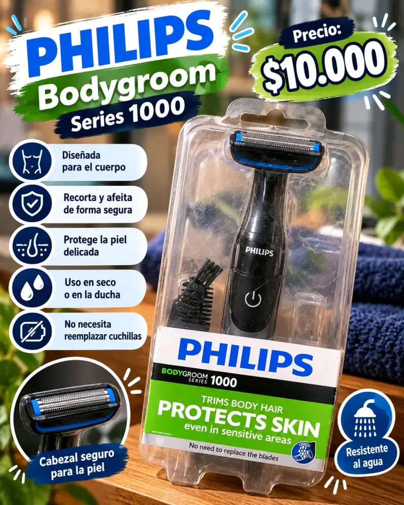 Afeitadora Corporal Philips Bodygroom Series 1000