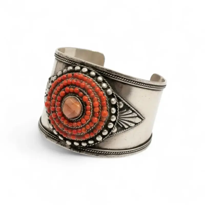 Brazalete Étnico Coral Ajustable - 1