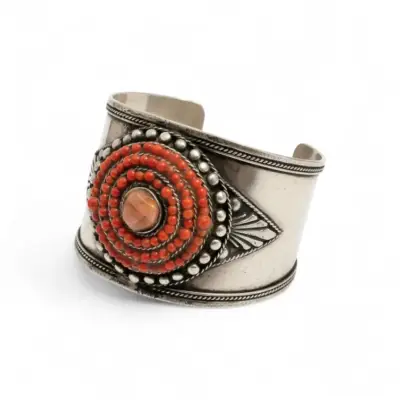 Brazalete Étnico Coral Ajustable - miniatura 1