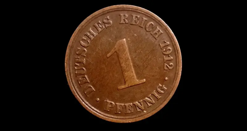 Moneda Alemana 1 Pfennig 1912A cobr - 1