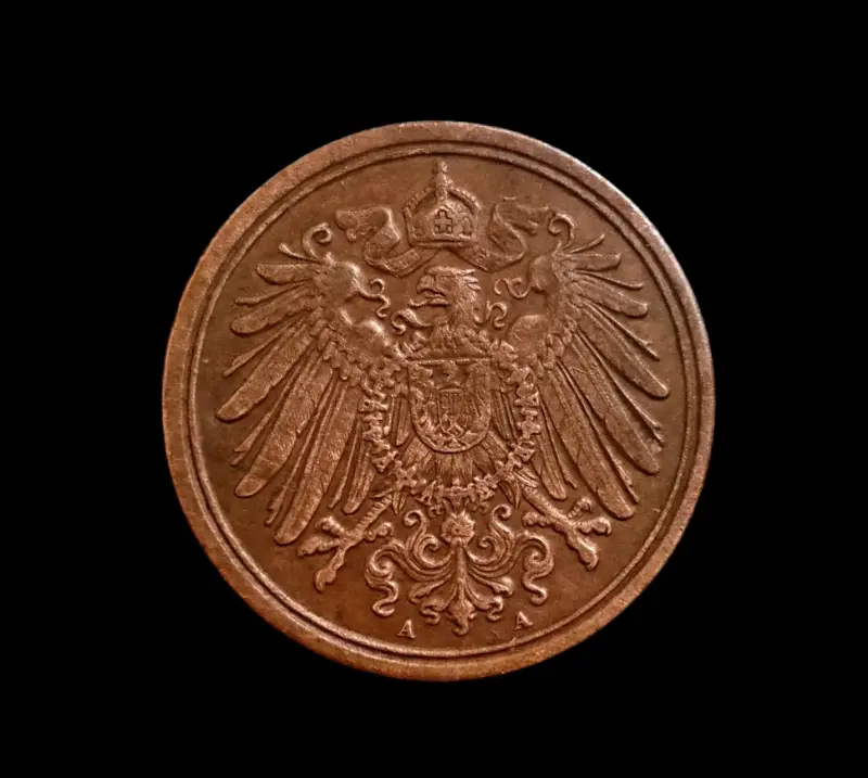 Moneda Alemana 1 Pfennig 1912A cobr - 2