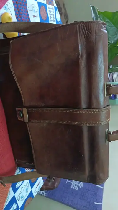 Cartera de cuero negra AomiQi elegante - miniatura 3