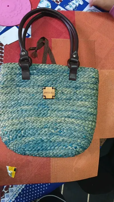 Cartera de cuero negra AomiQi elegante - miniatura 4