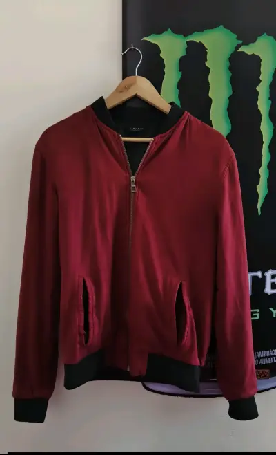 Chaqueta bomber roja Zara Man - miniatura 1