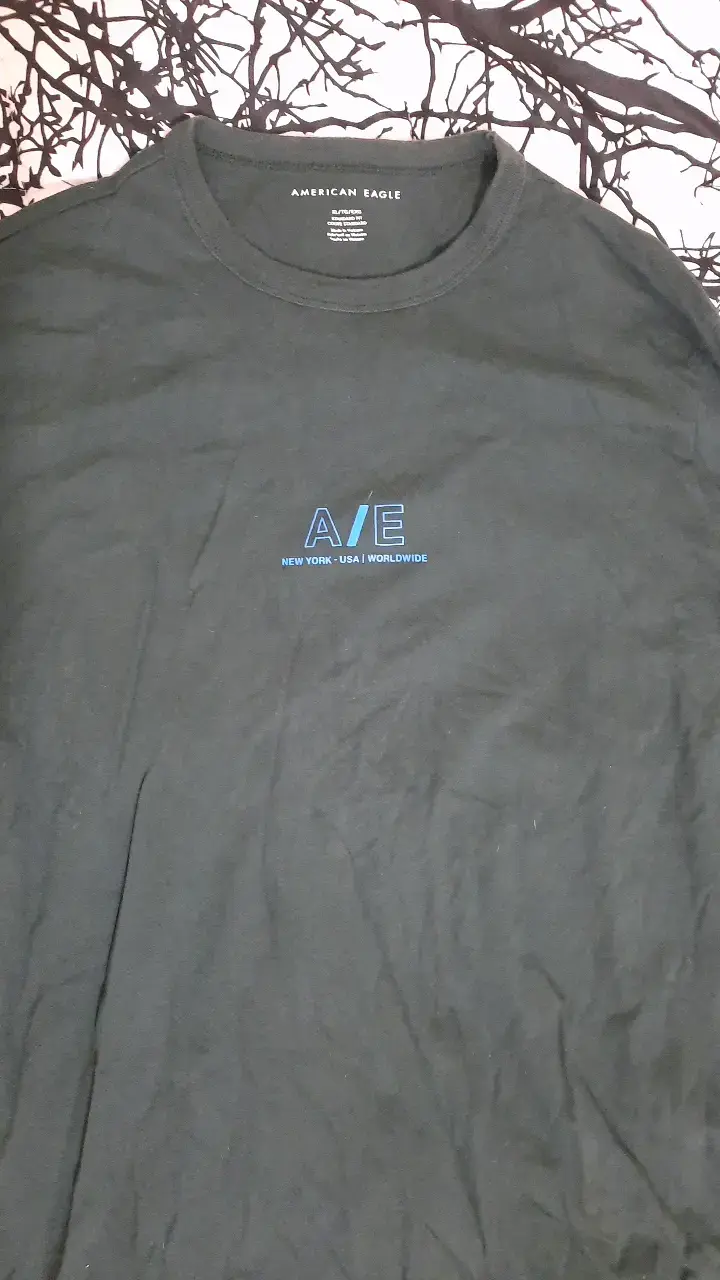 Polera manga larga American Eagle negra - 1