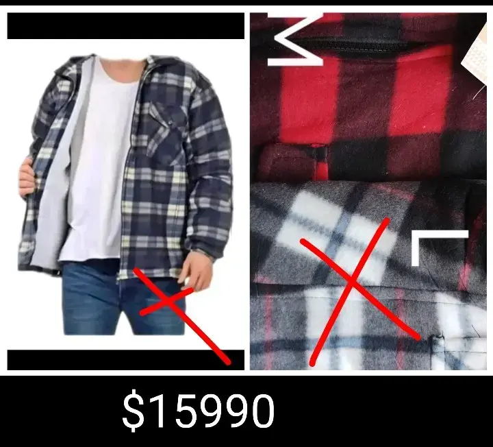 Poleron de Franela a Cuadros rojo para Hombre