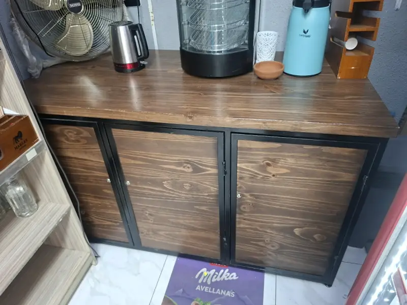 Mueble almacenamiento de madera y metal - 2