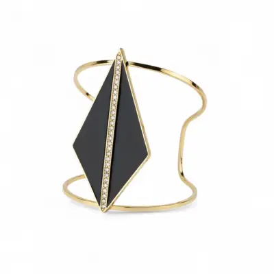 Brazalete de Antebrazo Dorado con Rombo Negro - miniatura 1