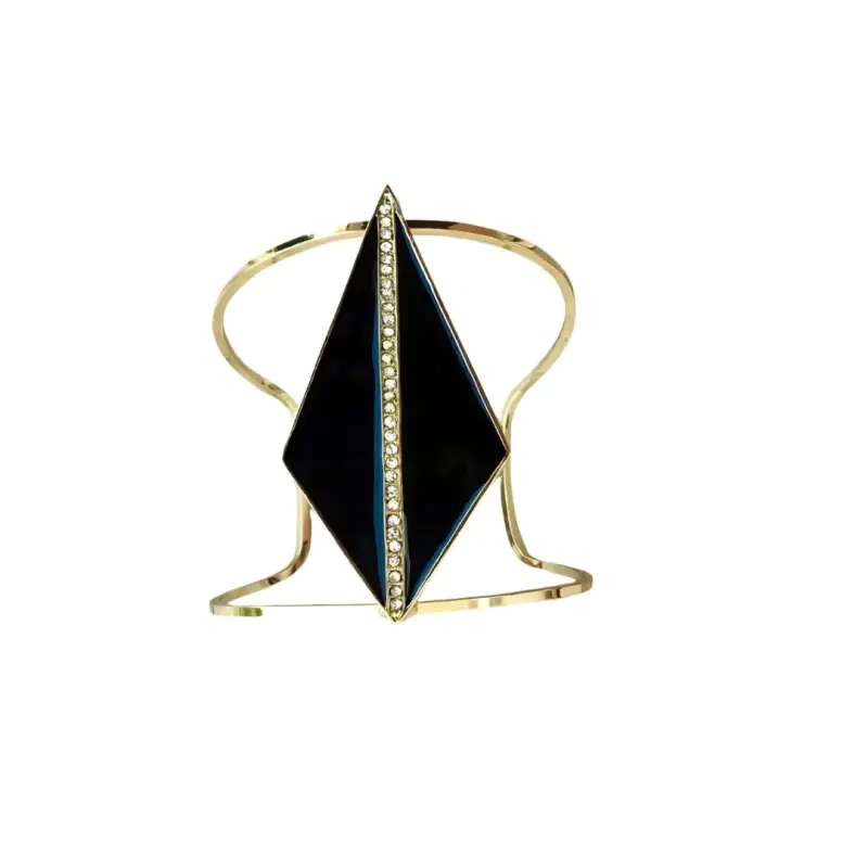 Brazalete de Antebrazo Dorado con Rombo Negro - 2