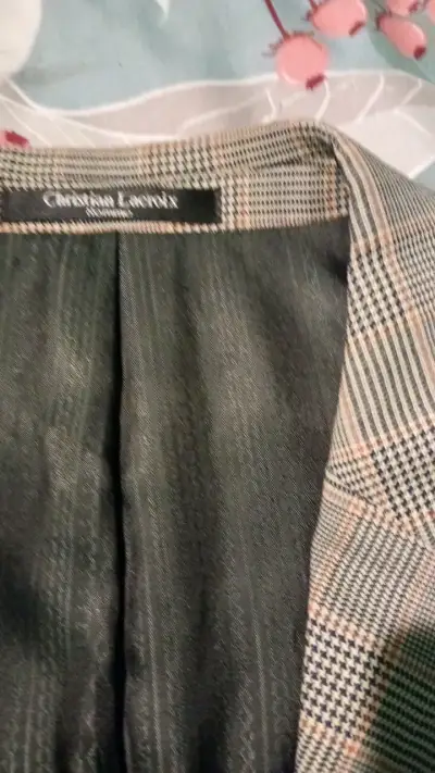 Blazer de lana a cuadros Christian Lacroix - miniatura 2