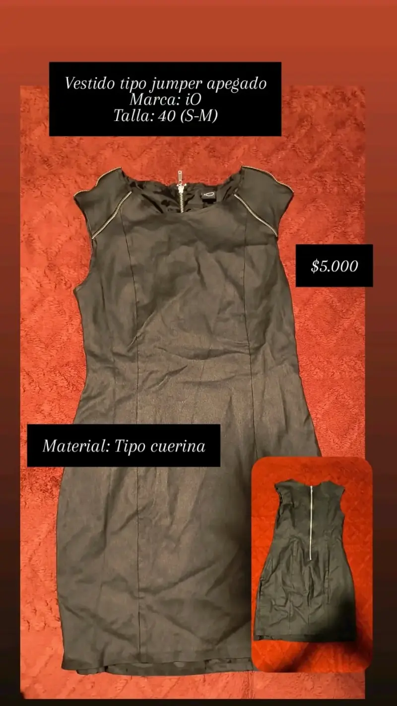 Vestido tipo jumper apretado iO talla 40