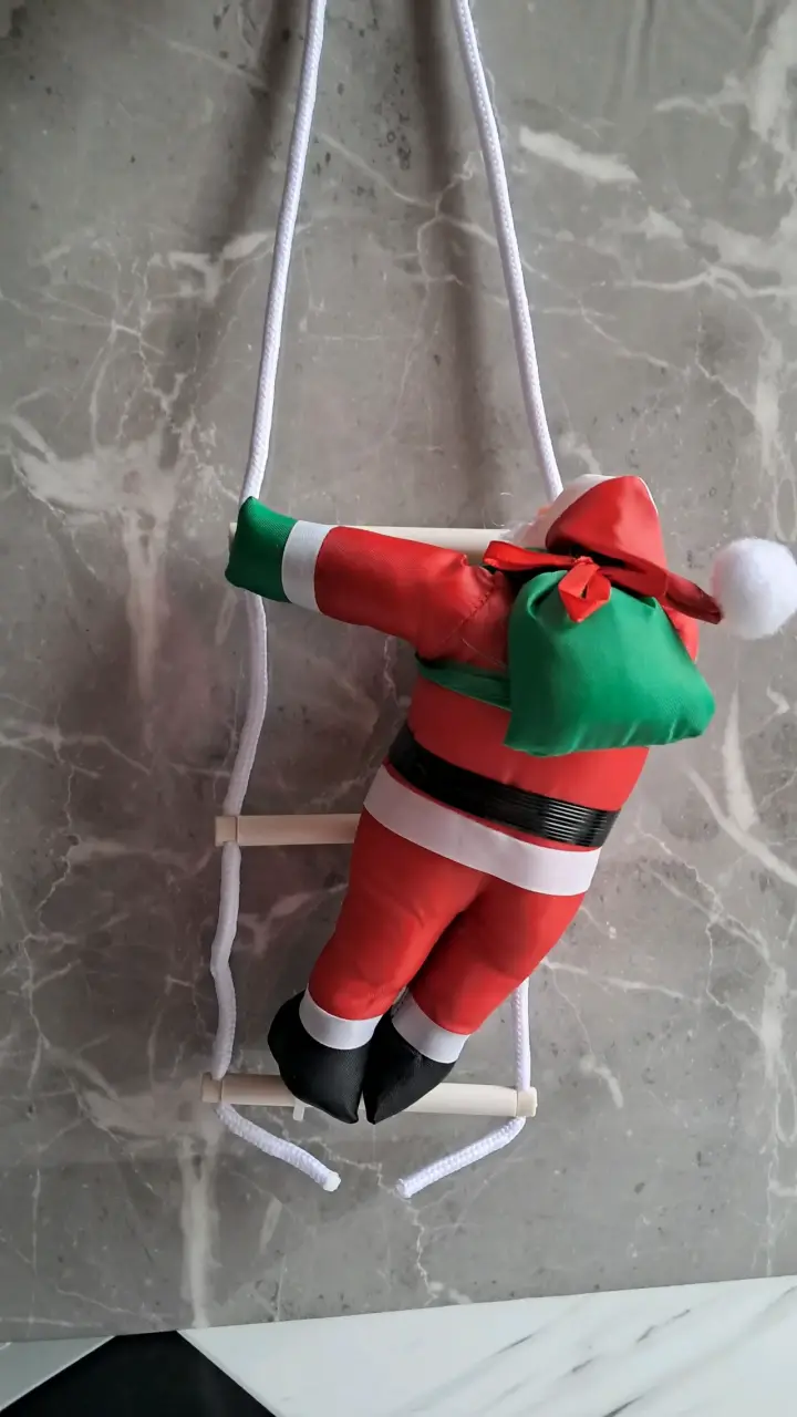 Decoración navideña Santa Claus en escalera - 2