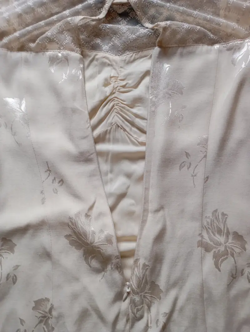 Vestido beige encaje y broderie marca Only - 6