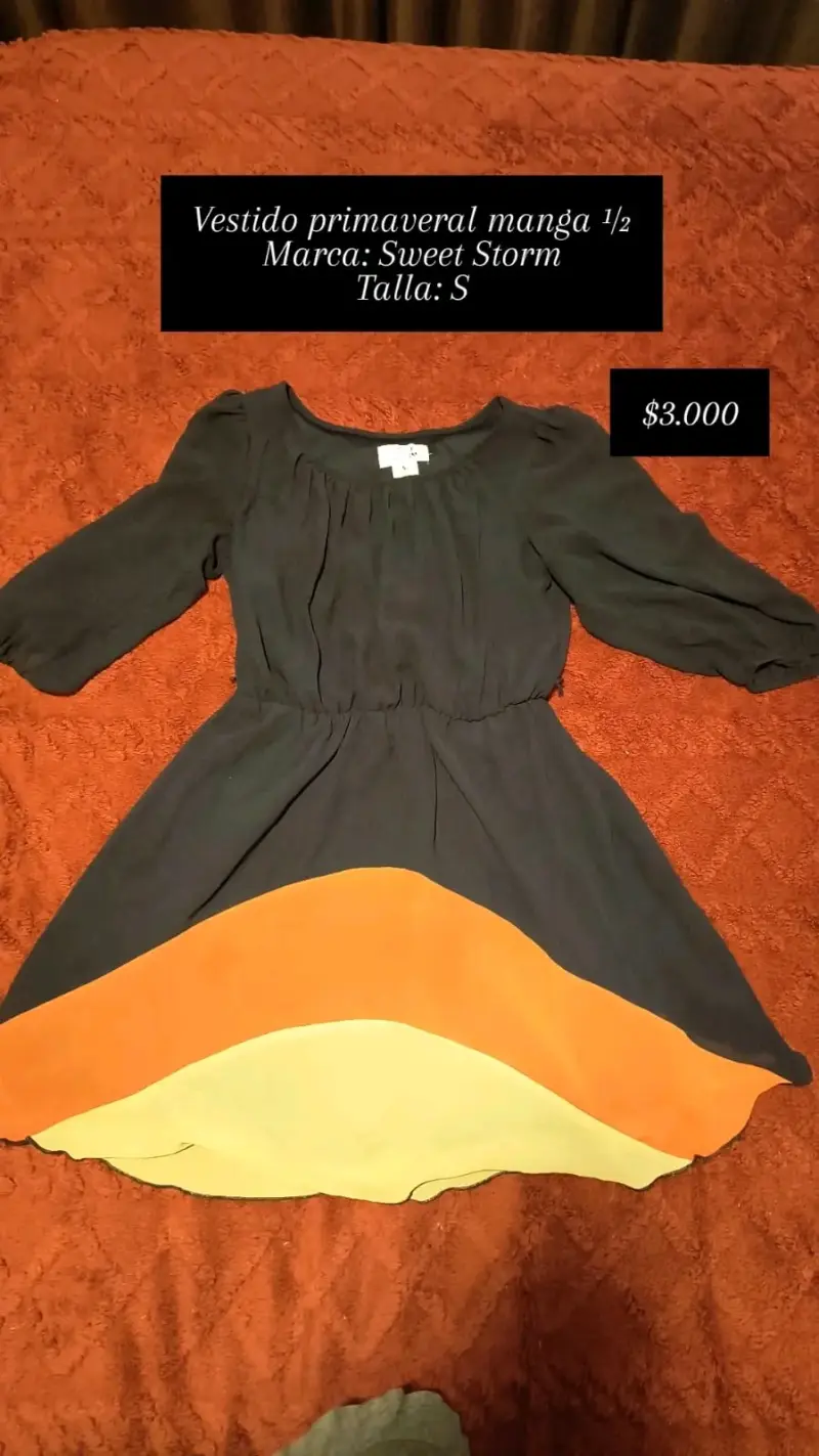 Vestido primaveral Sweet Storm manga 3/4