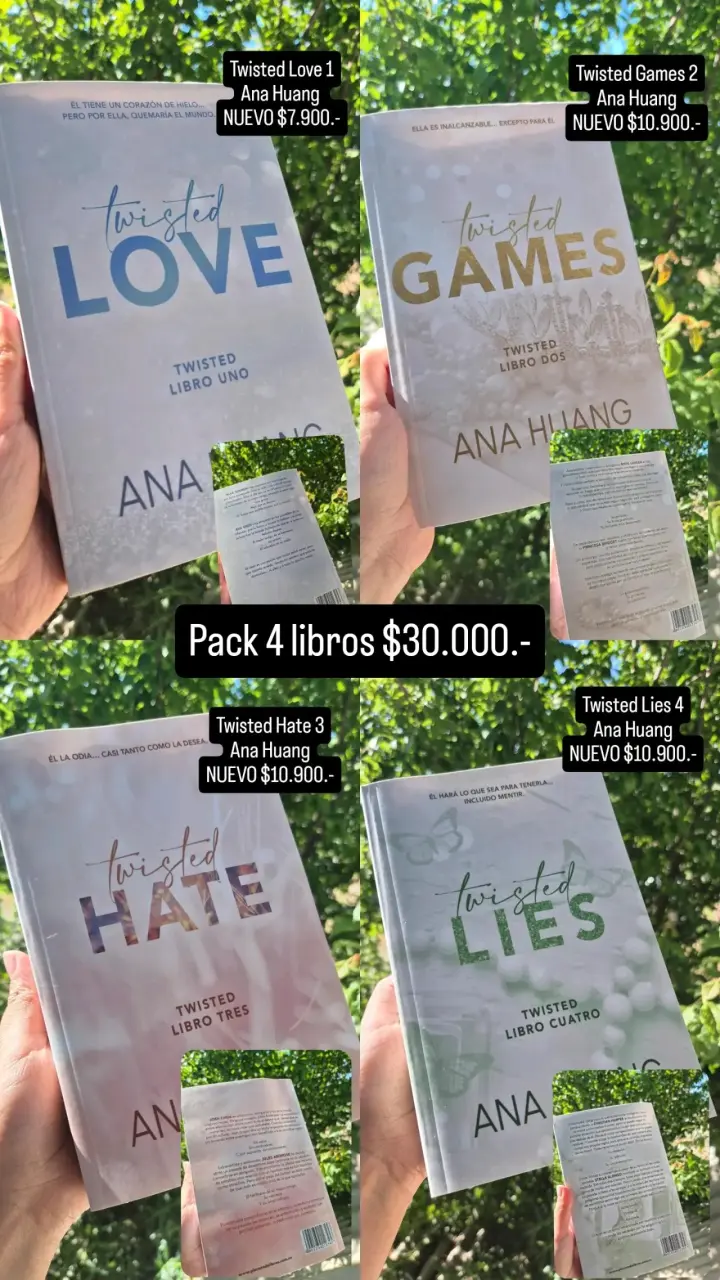 Pack de 4 libros Twisted de Ana Huang