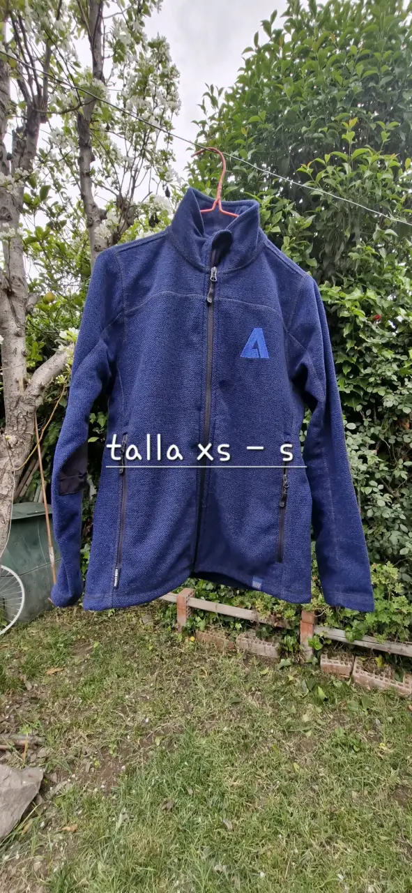 Chaqueta polar azul para mujer talla XS - 1