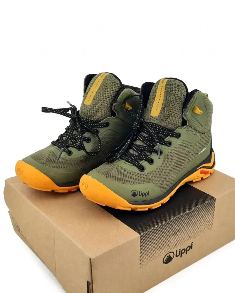 Botas de senderismo lippi verde y naranja - 1